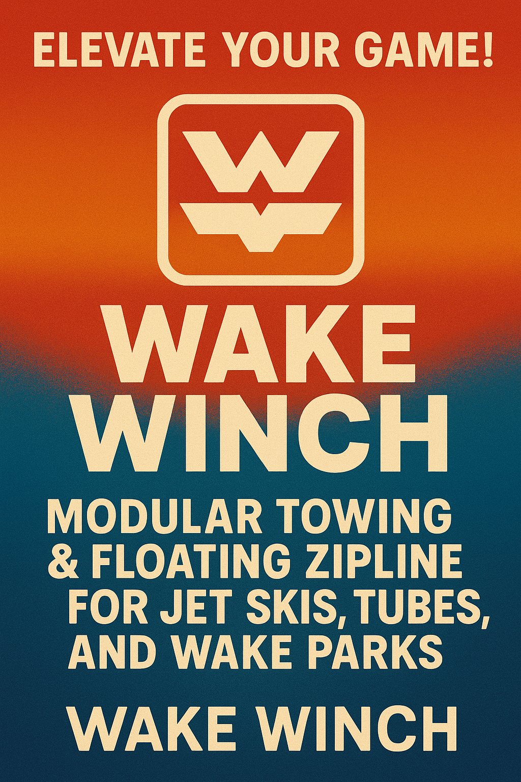 Wake Winch: Modular Towing & Floating Zipline for Jet Skis, Tubes, and Wake Parks